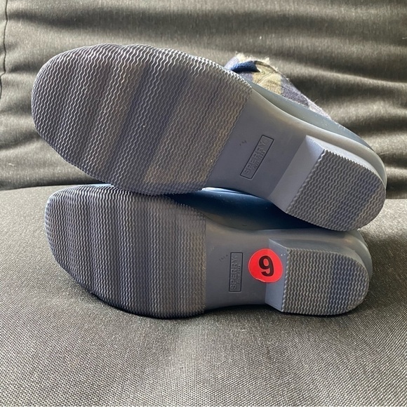 NEW Sperry Topsider Saltwater Blue Checkered Wool Boots Rain Snow Women’s Size 6 - Picture 7 of 9